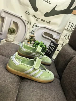Adidas Samba Light Green Suede Lifestyle Sneakers 9