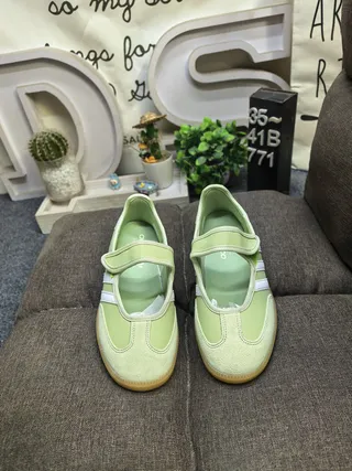 Adidas Samba Light Green Suede Lifestyle Sneakers 10