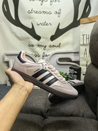 Adidas Samba Light Pink and Black Lifestyle Sneakers 5