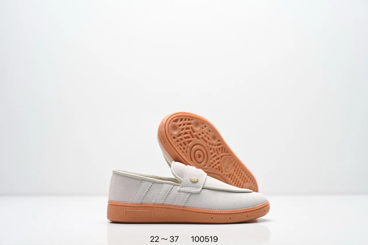 Adidas Samba Loafer Beige Brown Slip-On Padded Strap Loafer 8