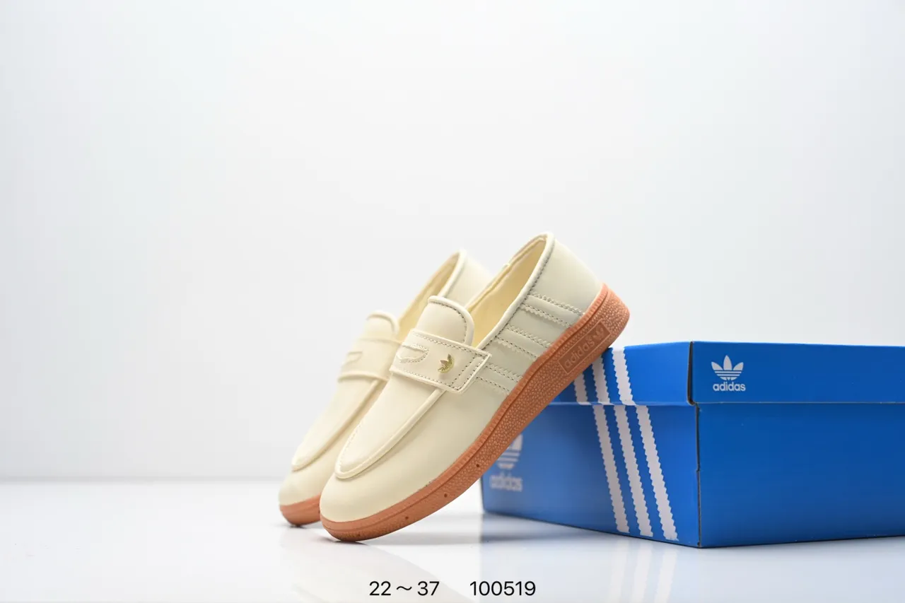 Adidas Samba Loafer Beige Brown Slip-On Padded Strap Loafer 12
