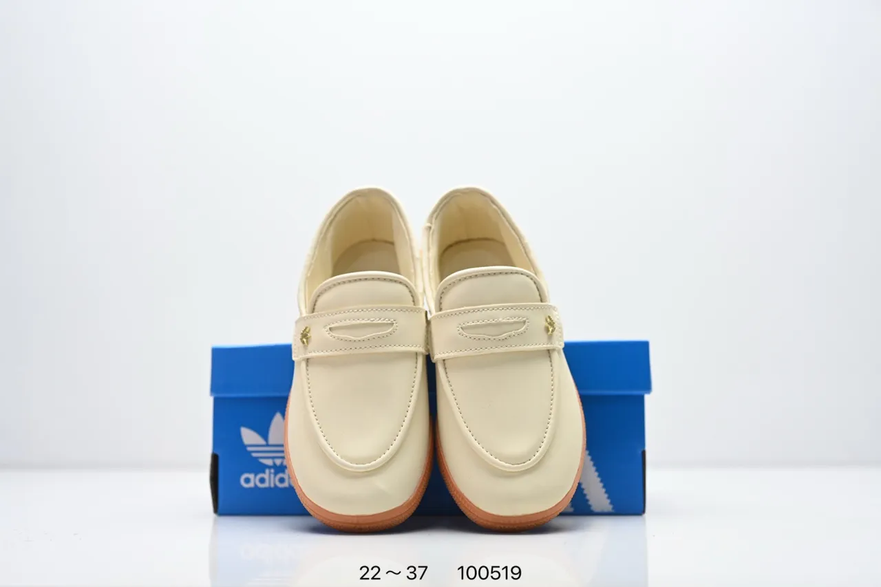 Adidas Samba Loafer Beige Brown Slip-On Padded Strap Loafer 19