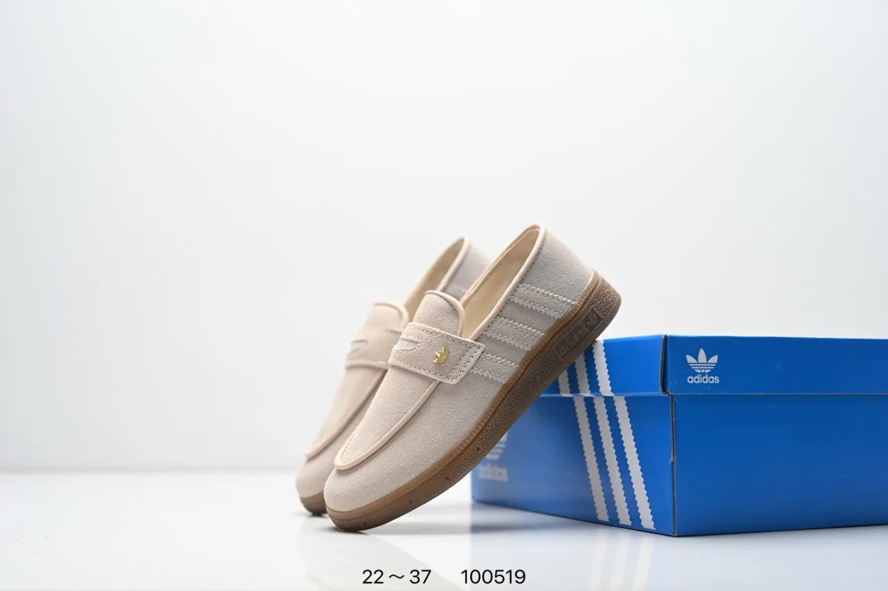 Adidas Samba Loafer Beige Brown Slip-On Padded Strap Loafer 20