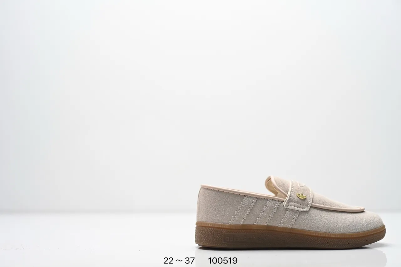 Adidas Samba Loafer Beige Brown Slip-On Padded Strap Loafer 22