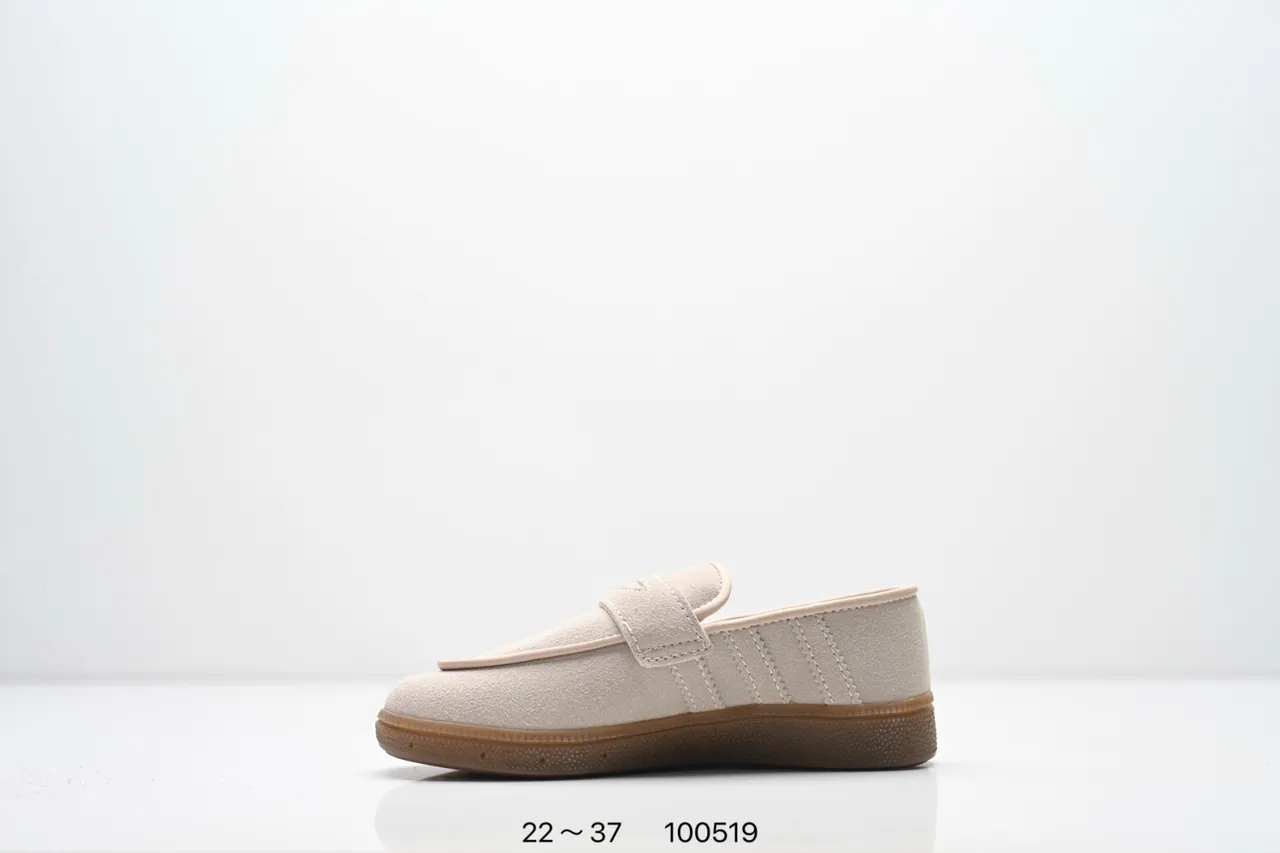 Adidas Samba Loafer Beige Brown Slip-On Padded Strap Loafer 23