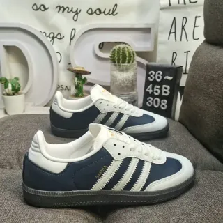Adidas Samba Navy and White Lifestyle Sneakers