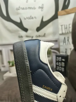 Adidas Samba Navy and White Lifestyle Sneakers 3