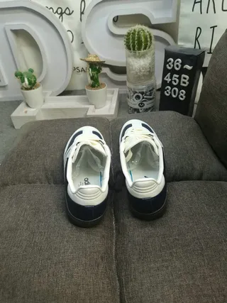 Adidas Samba Navy and White Lifestyle Sneakers 8