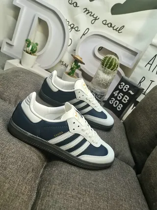 Adidas Samba Navy and White Lifestyle Sneakers 9