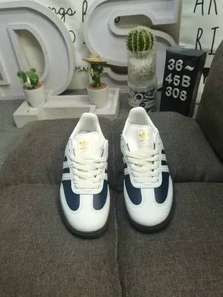 Adidas Samba Navy and White Lifestyle Sneakers 10