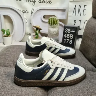 Adidas Samba Navy and White Lifestyle Sneakers