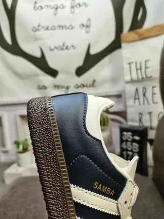 Adidas Samba Navy and White Lifestyle Sneakers 3