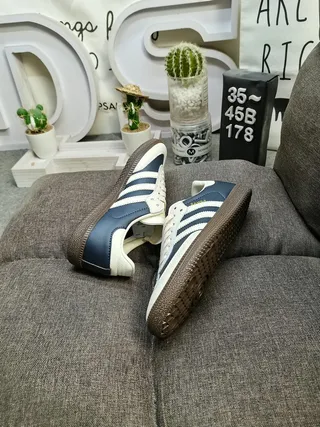 Adidas Samba Navy and White Lifestyle Sneakers 6