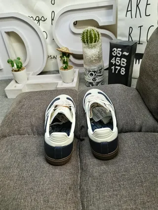 Adidas Samba Navy and White Lifestyle Sneakers 8