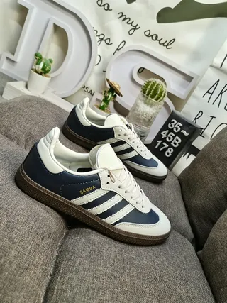 Adidas Samba Navy and White Lifestyle Sneakers 9