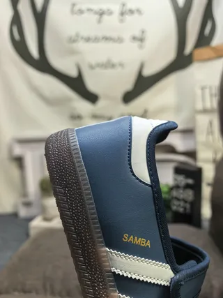 Adidas Samba Navy and White Lifestyle Sneakers 3