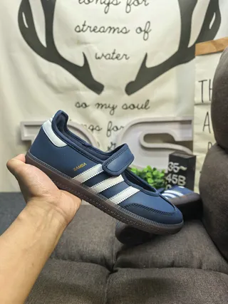 Adidas Samba Navy and White Lifestyle Sneakers 5
