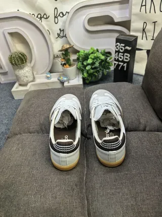 Adidas Samba Off-White and Brown Lifestyle Sneakers 8