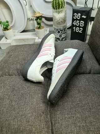 Adidas Samba Off-White and Pink Lifestyle Sneakers 7