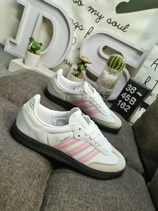 Adidas Samba Off-White and Pink Lifestyle Sneakers 10