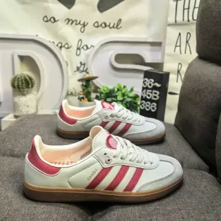 Adidas Samba Off-White and Red Lifestyle Sneakers