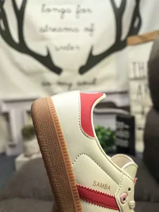 Adidas Samba Off-White and Red Lifestyle Sneakers 3