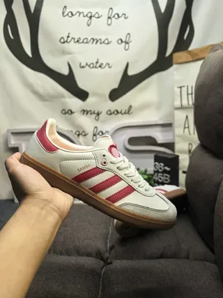 Adidas Samba Off-White and Red Lifestyle Sneakers 5