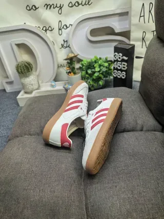 Adidas Samba Off-White and Red Lifestyle Sneakers 6