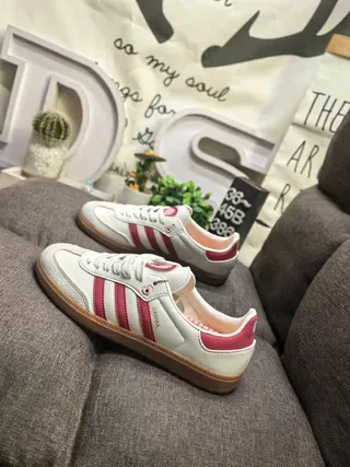 Adidas Samba Off-White and Red Lifestyle Sneakers 7
