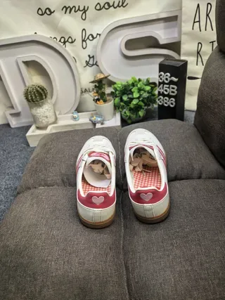 Adidas Samba Off-White and Red Lifestyle Sneakers 8