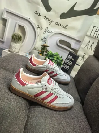 Adidas Samba Off-White and Red Lifestyle Sneakers 9