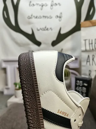 Adidas Samba Off-White Black Gray Gum Lifestyle Sneakers 23