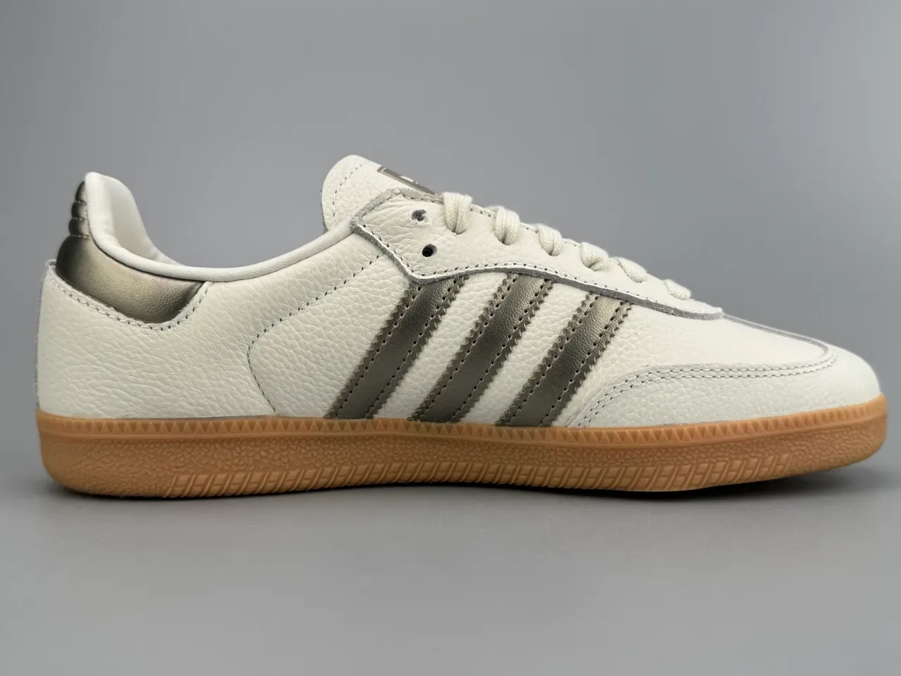 Adidas Samba Off-White Metallic Silver Lifestyle Sneakers 5