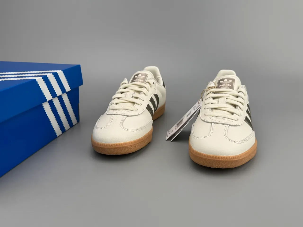 Adidas Samba Off-White Metallic Silver Lifestyle Sneakers 9