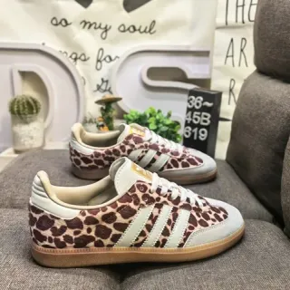 Adidas Samba OG Leopard-Print Suede Lifestyle Sneakers