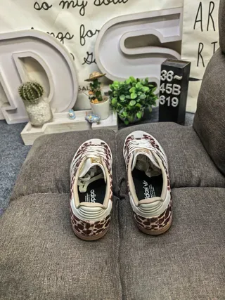 Adidas Samba OG Leopard-Print Suede Lifestyle Sneakers 8