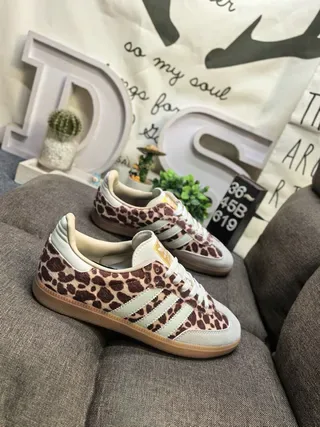 Adidas Samba OG Leopard-Print Suede Lifestyle Sneakers 9