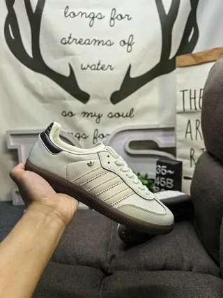Adidas Samba OG Off-White and Black Lifestyle Sneakers 5