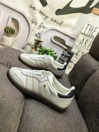 Adidas Samba OG Off-White and Black Lifestyle Sneakers 7