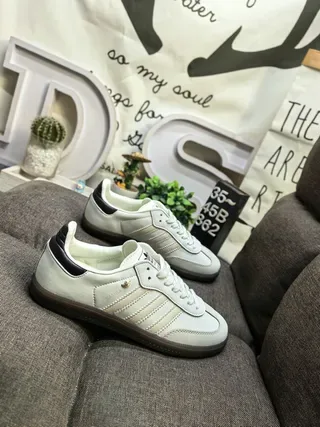Adidas Samba OG Off-White and Black Lifestyle Sneakers 9