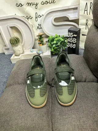Adidas Samba OG Olive Green Textured Knit Lifestyle Sneakers 10