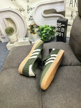 Adidas Samba OG Olive Green White Lifestyle Sneakers 6
