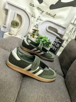 Adidas Samba OG Olive Green White Lifestyle Sneakers 9