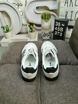 Adidas Samba OG White and Black Lifestyle Sneakers 8