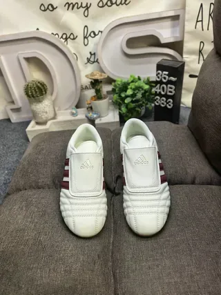 Adidas Samba OG White and Burgundy Lifestyle Sneakers 10
