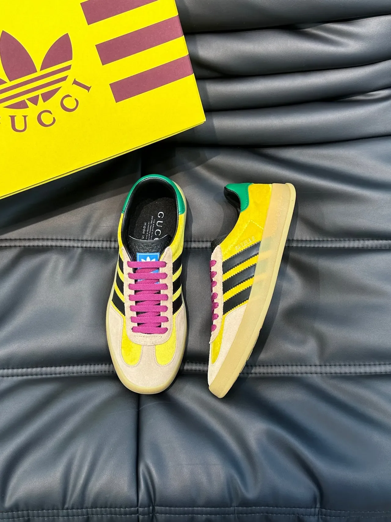 Adidas Samba OG Yellow Beige Magenta Lifestyle Sneakers 2