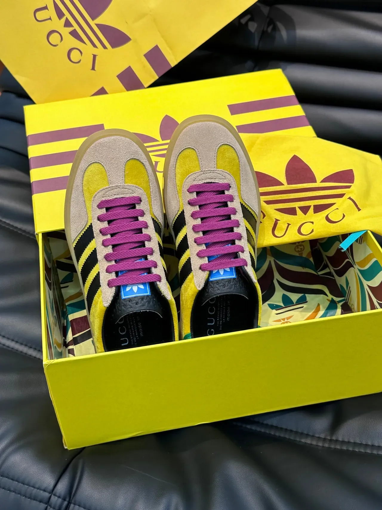 Adidas Samba OG Yellow Beige Magenta Lifestyle Sneakers 8