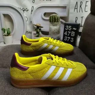 Adidas Samba OG Yellow Maroon Suede Lifestyle Sneakers