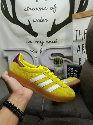 Adidas Samba OG Tênis Lifestyle em Camurça Amarelo Marrom 5