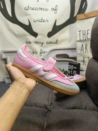 Adidas Samba Pink and Gray Lifestyle Sneakers 5